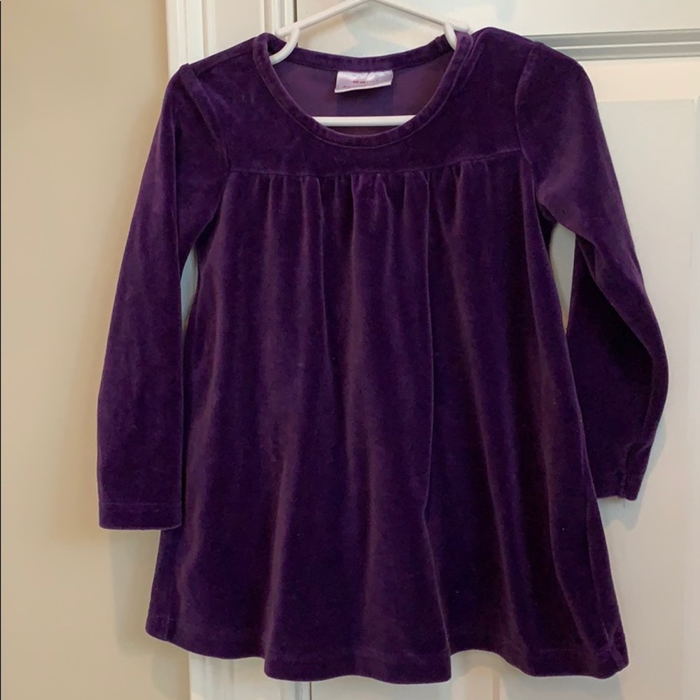 Purple velvet dress
